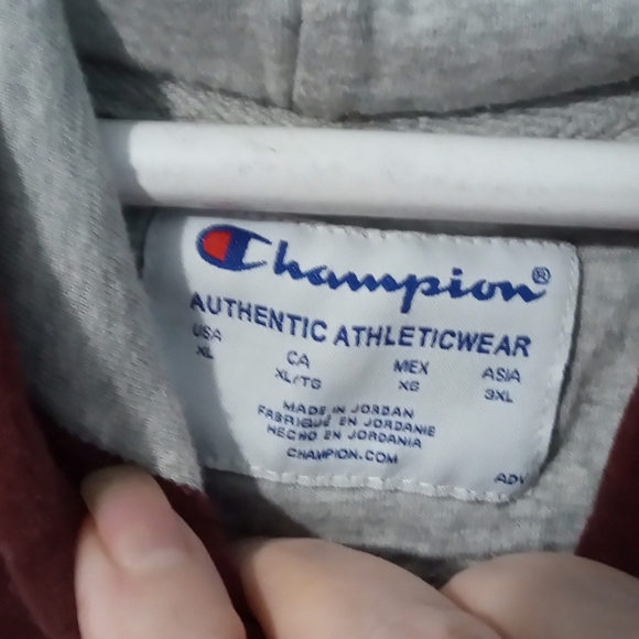 Champion Men's Burgundy Hoodie - Picture 4 of 5